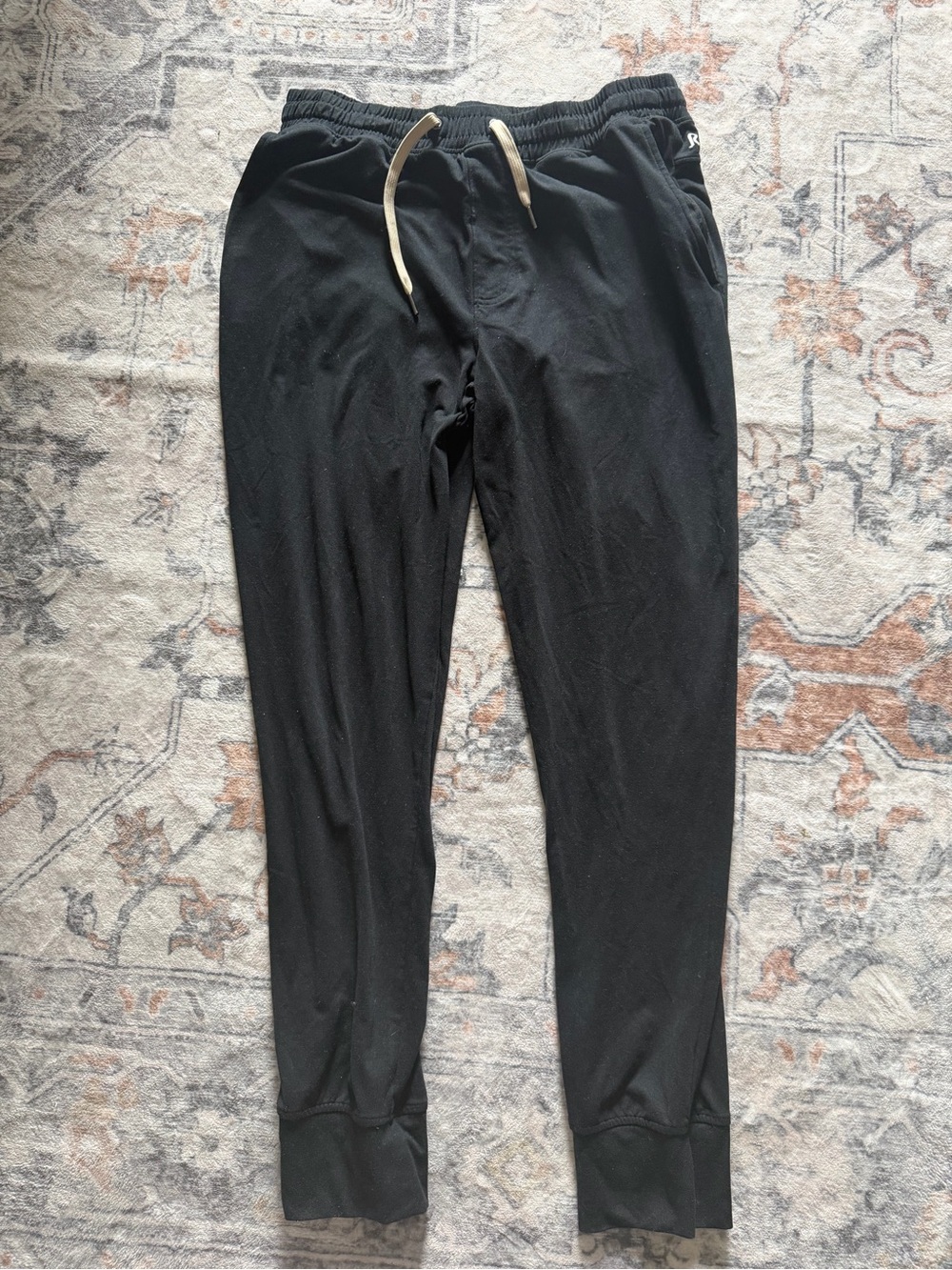 Right of Way R.O.W. Men's Black Athletic Joggers Size Medium